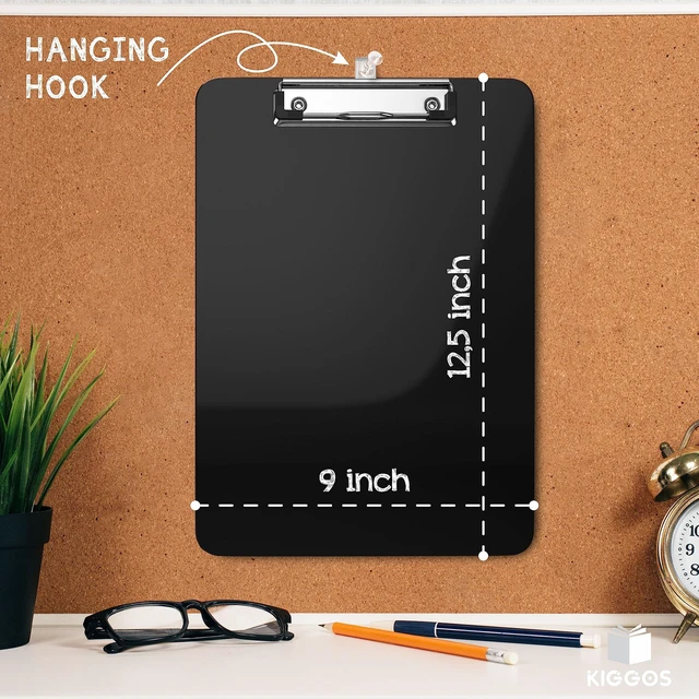 Alt view image 3 of 7 - Acrylic Clipboards 12.5 x 9, Black 25 Pack Letter Size Clip Boards with Low Profile Metal Clips, Hold up to 100 Sheets, Lightweight Set for Classroom, School, Office and Home