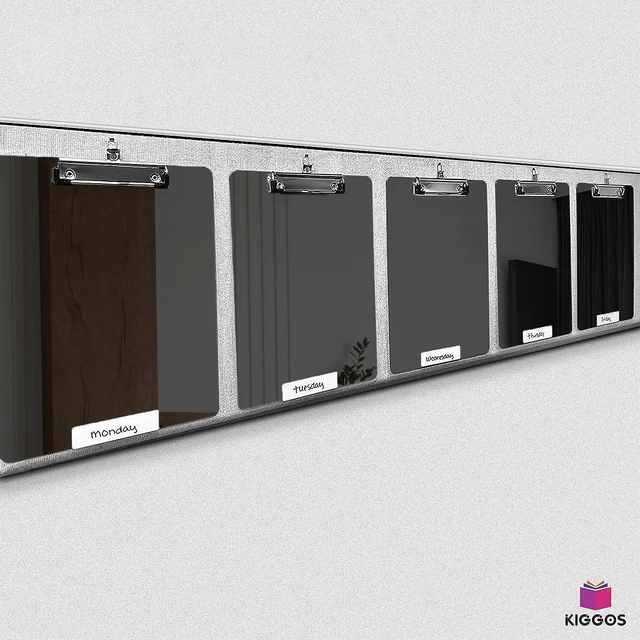 Alt view image 7 of 7 - Acrylic Clipboards 12.5 x 9, Black 25 Pack Letter Size Clip Boards with Low Profile Metal Clips, Hold up to 100 Sheets, Lightweight Set for Classroom, School, Office and Home