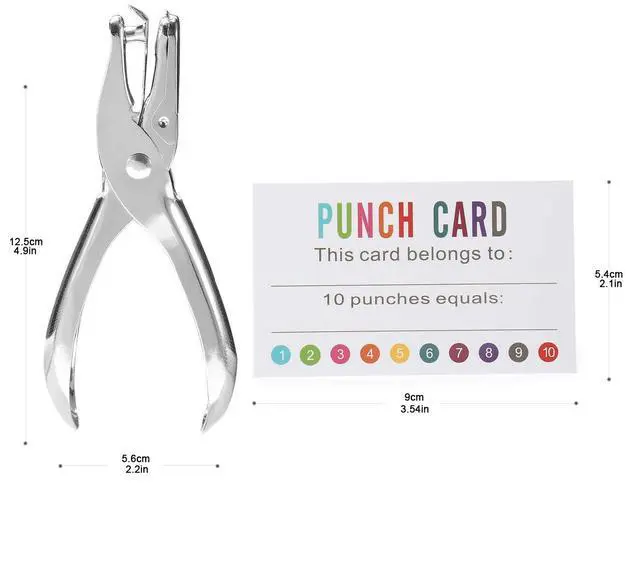 Main image of Punch Cards (Pack of 400) Reward Punch Cards for Classroom Behavior Incentive Awards for Kids Students Teachers Home Classroom School Business Loyalty Gift Card - 3.5" x 2"