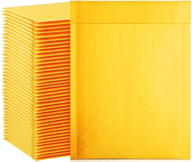 Main image of Kraft Bubble Mailers 6x10 Inch 100 Pcs,Small Self-Sealing Mail Shipping Bags,Yellow Padded Envelopes #0