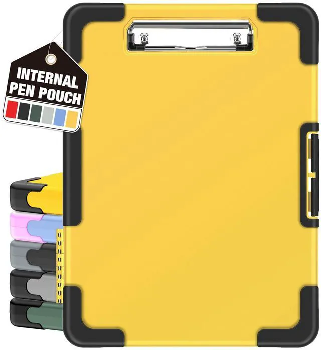 Main image of Toughest Clipboard with Storage, Clip Boards 8.5x11 with Pen Pouch Rubber Corner, Heavy Duty, Extra Nylon Pouch, High Capacity, Organization Box Case for Contractor Trucker Driver, Letter Size