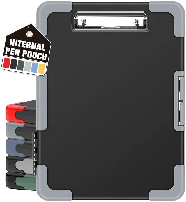 Main image of Toughest Clipboard with Storage, Clip Boards 8.5x11 with Pen Pouch Rubber Corner, Heavy Duty, Extra Nylon Pouch, High Capacity, Organization Box Case for Contractor Trucker Driver, Letter Size