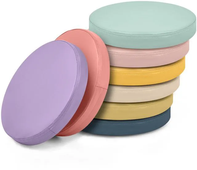 Main image of 8 Pcs Floor Cushions Kids, Hippie Boho Color, 13.8 x 13.8 x 2 Inch Extra Thick 2" Flexible Seating Classroom, Assorted Colored Floor Pillow, Soft Round Cushions for Kids Students Office School