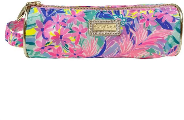 Main image of Cute Zipper Pouch, It Was All A Dream Colorful Pencil Case with Zip Closure for Office Supplies, Small Slim Travel Bag with Carrying Loop Handle and Gold Details