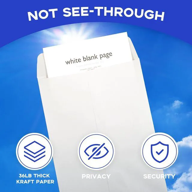 Alt view image 4 of 7 - White 6x9 Catalog Envelopes, 250 PCS (Pack of 2)