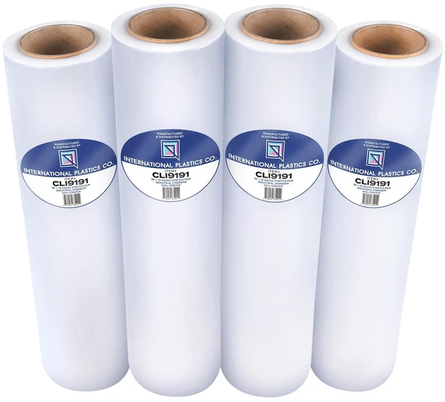 Main image of 4 Pack of 18'' Stretch Wrap for Moving 70 Gauge Heavy Duty Plastic Film, Furniture Pallet Packing, 1500 feet Each 500% Stretch