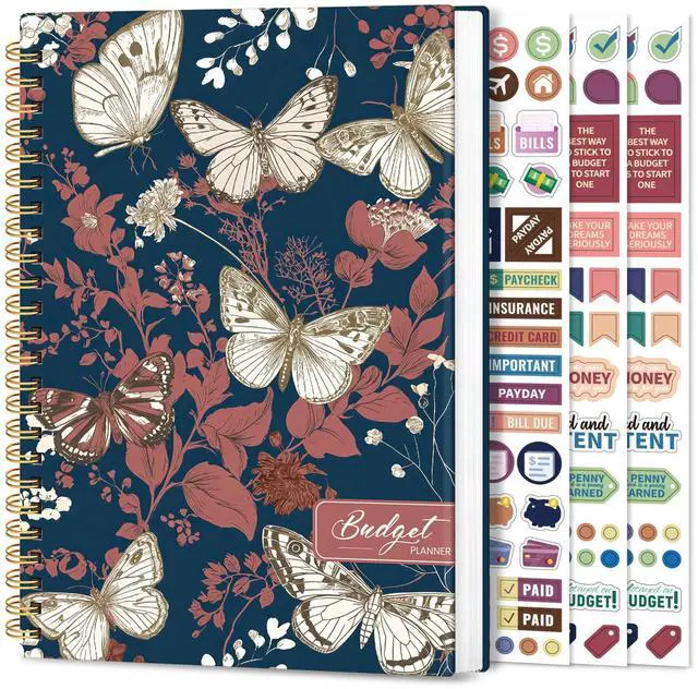 Main image of Budget Planner, Undated Budget Book with Expense Tracker, 6.9" x 9.9" Monthly Budget Planner Bill Organizer, Account Book to Track Money and Finances, 150 Pages, Golden Flutter