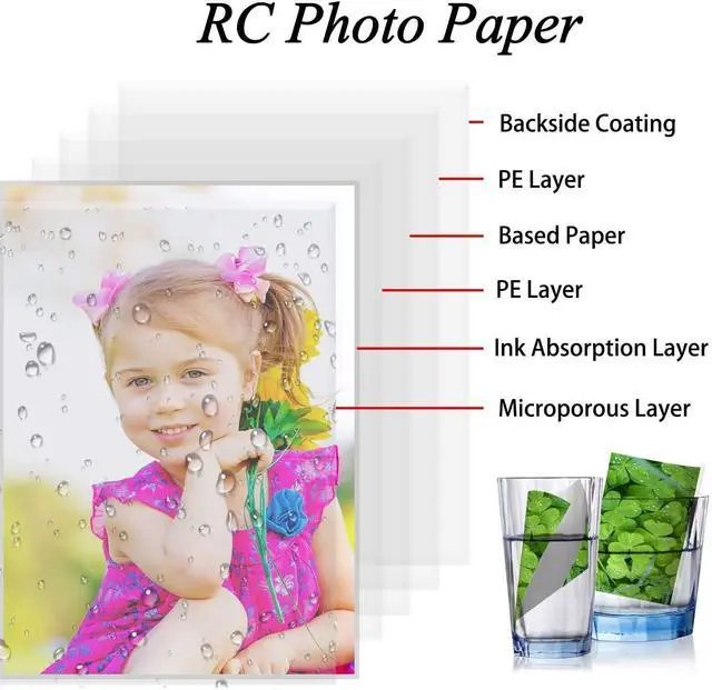 Alt view image 6 of 7 - Photo Paper Resin Coated 11x17 In Satin Photo Printer Paper 72lb for Inkjet Printer Water-Resistant Semi Gloss 50 Sheets