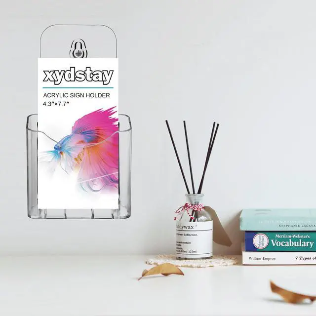 Alt view image 6 of 6 - Acrylic Brochure Holder 4 Inches, Clear Flyer Sign Holder, 12 Pack Plastic Table Stand Display,Pamphlet Holder Flyer Holder,Display Stand,Table Signs Plastic Paper Holder for Office, Home