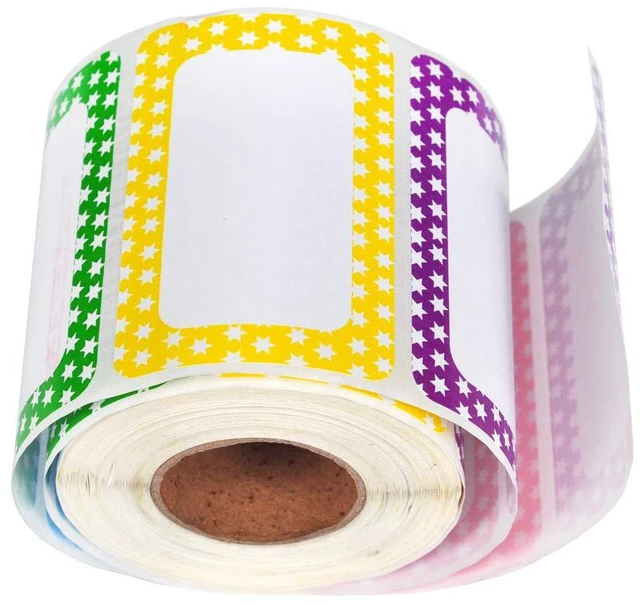 Alt view image 2 of 6 - L LIKED 500 Colors Star Name Tag Stickers 3.5"x2.25" for School Office Home (Pack of 2)