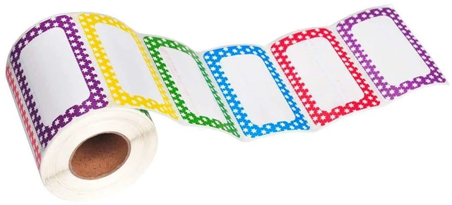 Alt view image 3 of 6 - L LIKED 500 Colors Star Name Tag Stickers 3.5"x2.25" for School Office Home (Pack of 2)