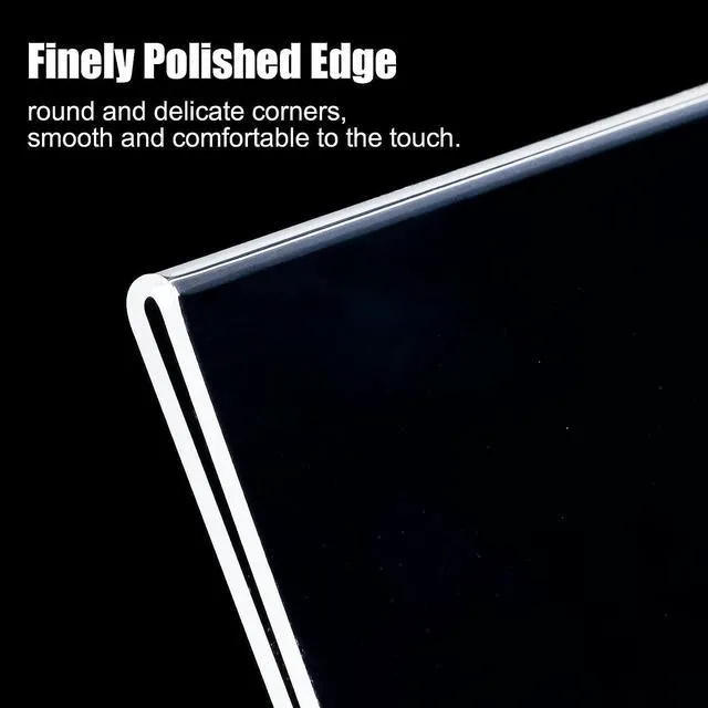 Alt view image 5 of 7 - 12 pack 8.5x11 Acrylic Sign Holder, L Shape, Plastic Flyer Stand Menu Holder, Table sign holder Flyer Holder Stand for Restaurant, Office, School, Store and Home Use