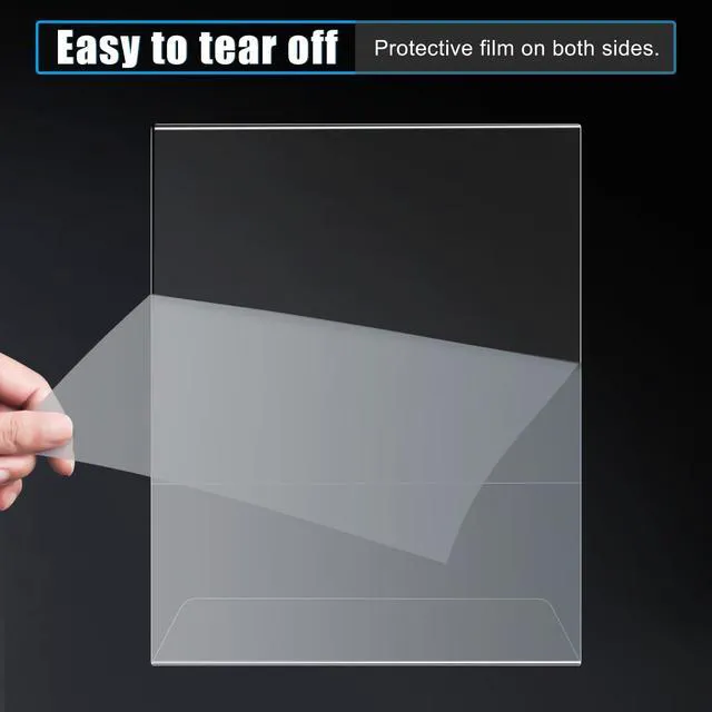 Alt view image 6 of 7 - 12 pack 8.5x11 Acrylic Sign Holder, L Shape, Plastic Flyer Stand Menu Holder, Table sign holder Flyer Holder Stand for Restaurant, Office, School, Store and Home Use