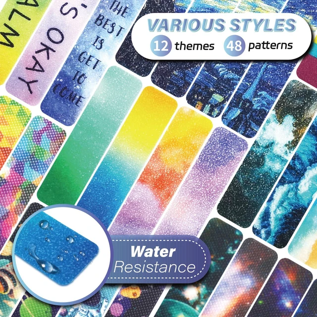 Alt view image 3 of 7 - 72 Pieces Anxiety Sensory Stickers with Storage Box - Sensory Stickers 2 Textured Surface - Fidget Strips for Office & Classroom Desk Adult & Teen Stress (Personality)