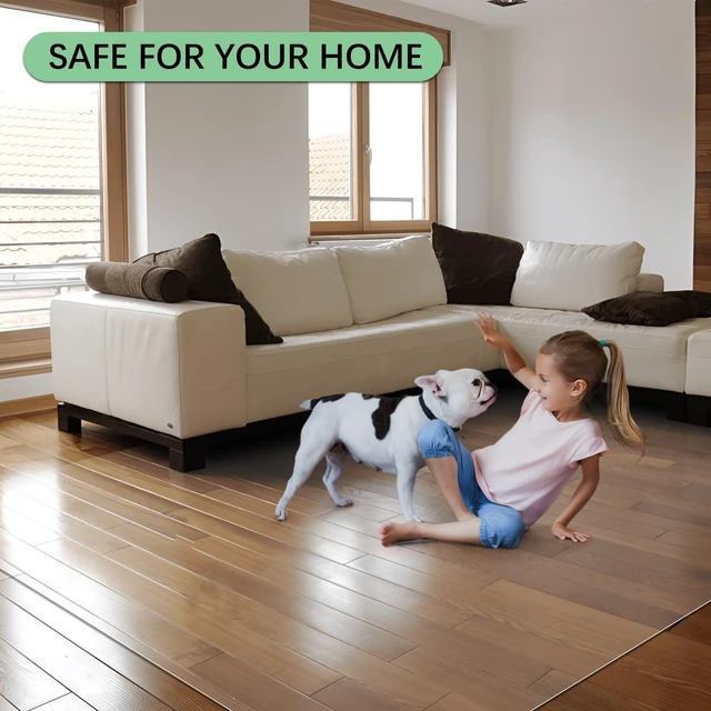 Alt view image 2 of 7 - Clear Chair Mat, Hard Floor Use, 4.75'×7' Desk Chair Mat Transparent Office Home Floor Protector mat Chairmats (57" X 84" Rectangle)