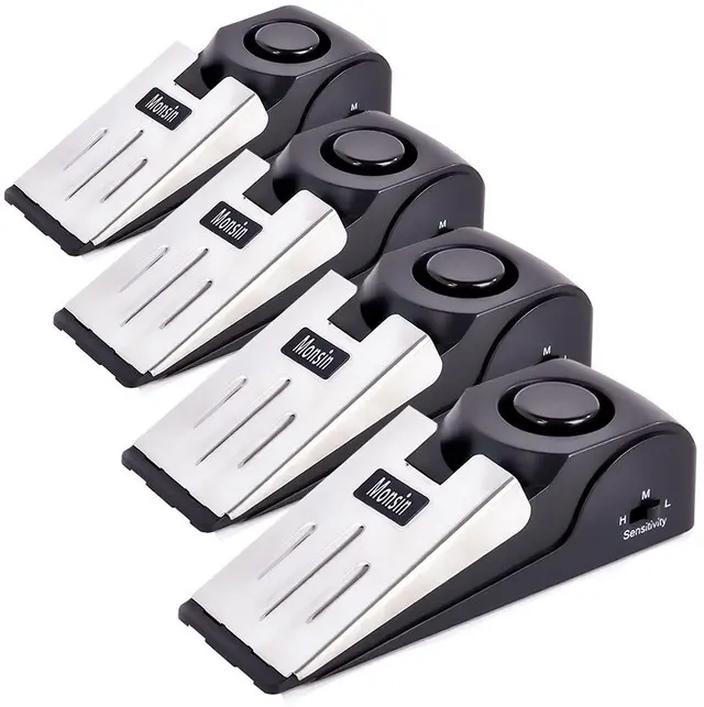 Main image of Door Stop Alarm, Door Stopper with 120DB Security Alarm, Floor Wedge Doorstop for Travel Apartment Home House (Pack of 4)