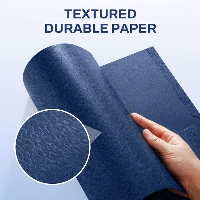 Alt view image 3 of 7 - Folders with Pockets(125 Pack, Navy Blue), 2 Pocket Folders Fit Letter Size Paper, Paper File Folder for School Office Home Business