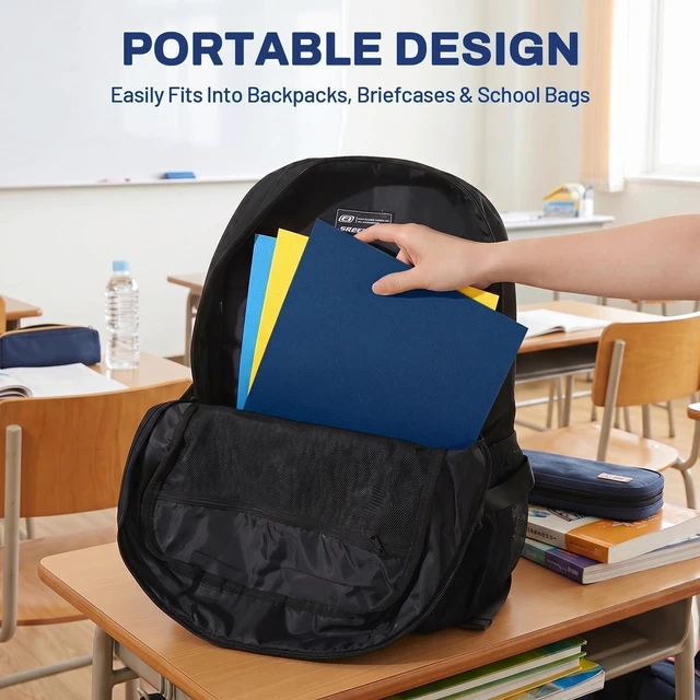 Alt view image 6 of 7 - Folders with Pockets(125 Pack, Navy Blue), 2 Pocket Folders Fit Letter Size Paper, Paper File Folder for School Office Home Business