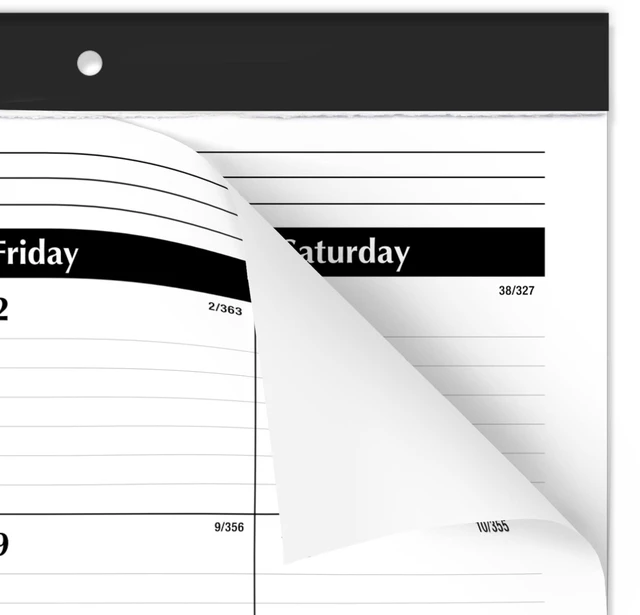 Alt view image 5 of 6 - 2027 Desk Pad Calendar, Monthly Desk Wall Planner, 21.75" x 17", Ruled Blocks, 3 Pack (AZSK240027), White