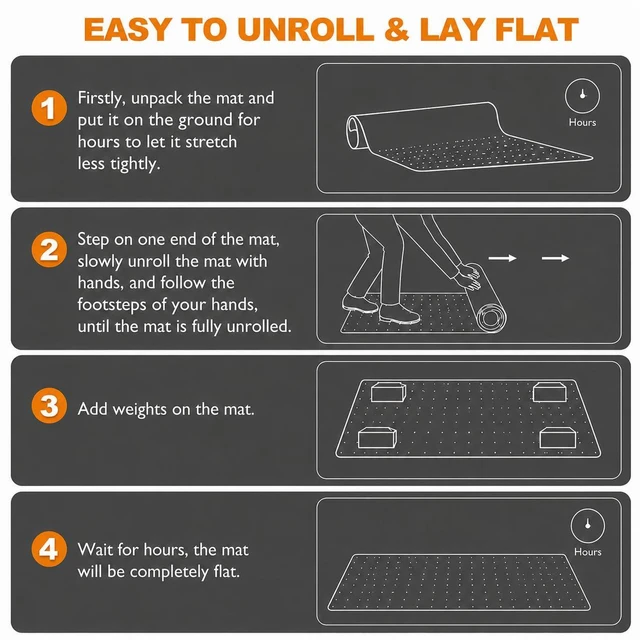Alt view image 6 of 7 - Chair Mat for Carpet- Low Pile (1/4" Thick) Carpet Protector for Office Gaming Computer Desk Chair. Heavy Duty Desk Chair Mat for Carpeted Floors, Semi Transparent (with Lip (Thickened)