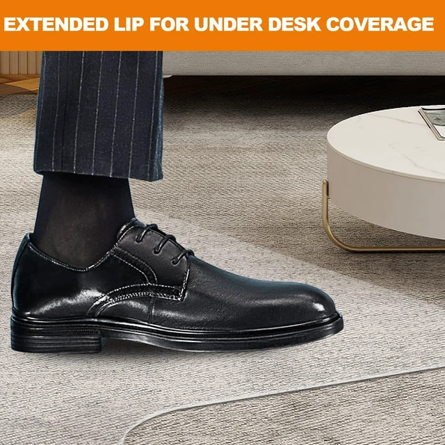 Alt view image 7 of 7 - Chair Mat for Carpet- Low Pile (1/4" Thick) Carpet Protector for Office Gaming Computer Desk Chair. Heavy Duty Desk Chair Mat for Carpeted Floors, Semi Transparent (with Lip (Thickened)