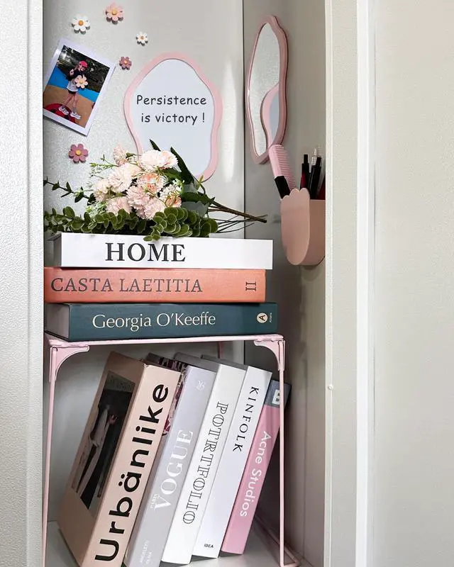 Alt view image 2 of 7 - 13 pcs Girls Pink Locker Accessories, Locker Decorations Including Mirrors, whiteboards, Magnets and organizing Supplies. Ideal for Back-to-School Essentials and The Office (13 pcs-Pink)