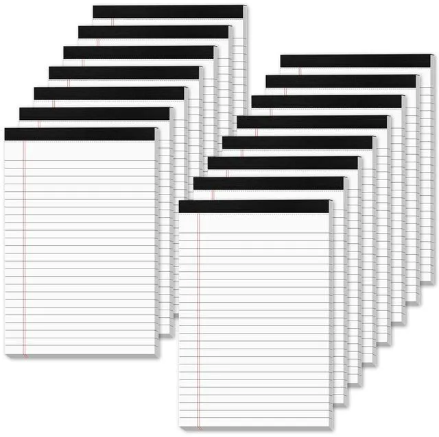 Main image of White Legal Pads 5x8 Small Note Pads 5x8 College Ruled Paper Tablets 15 Pcs 15 Pack Writing Pads 5x8 Paper Pads Note Pads 5x8 Notebook Paper Lined Writing Pad Small Legal Pad 5 x 8 White 30 Sheets/Pad
