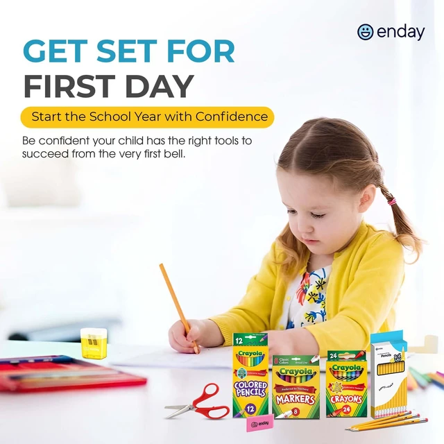 Alt view image 3 of 7 - Back to School Supplies Kit - Grades K-5, 83 Piece Back to School Supplies Kit, Kindergarten School Supplies Kids for Girls & Boys