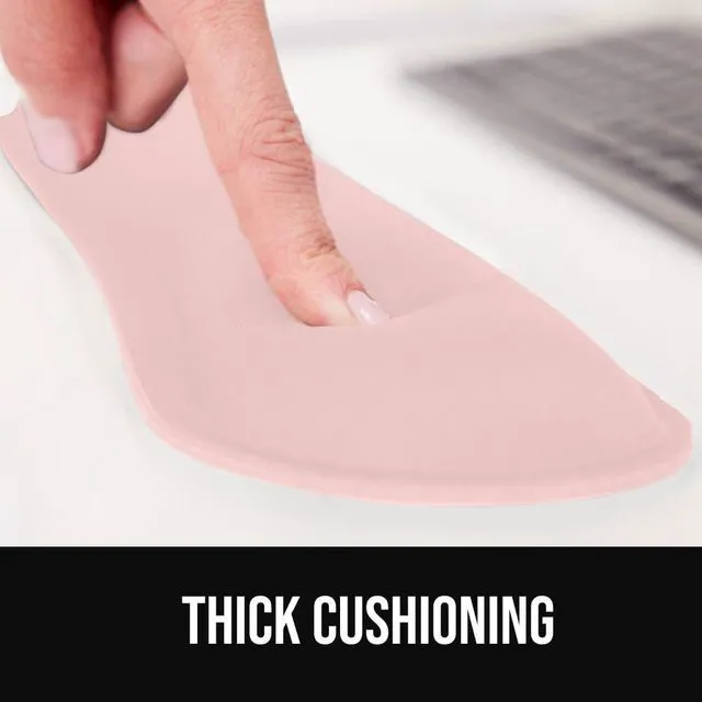 Alt view image 3 of 7 - Memory Foam Wrist Rest for Computer Keyboard, 2 Piece Pink Silky Mousepad Rest, Ergonomic Design for Typing Pain Relief, Mouse Pad Support for Hand and Arm, Work and Gaming Accessories
