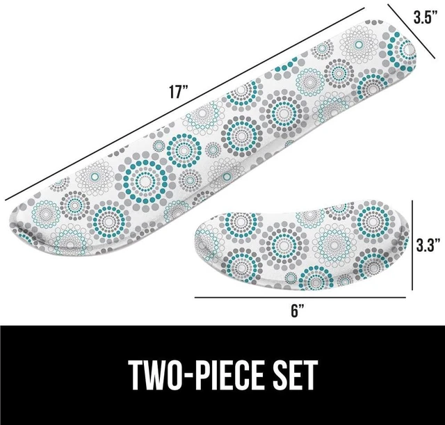 Alt view image 7 of 7 - Memory Foam Wrist Rest for Computer Keyboard, 2 Piece Spiral Silky Mousepad Rest, Ergonomic Design for Typing Pain Relief, Mouse Pad Support for Hand and Arm, Work and Gaming Accessories
