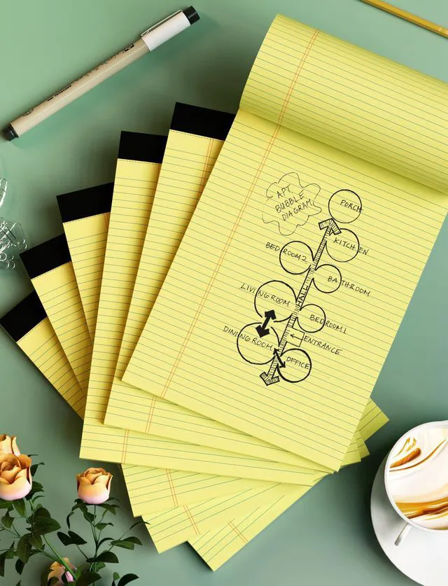 Alt view image 7 of 7 - 24 Pack Yellow Legal Pads 8.5 x 11, Letter Size Lined Writing Note Pads Yellow Paper Pads 8.5 x 11 College Ruled Legal Pad Writing Paper Tablets Pads 30 Sheets Per Yellow Lined Legal Notepads