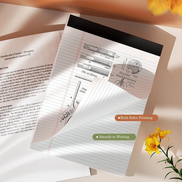 Alt view image 3 of 7 - 24 Pack White Legal Pads 8.5 x 11 Note Pads College Ruled Writing Pads Notepads 8.5 x 11 Lined Paper Pads, 30 Sheet/Notepad, 38 Lines Perforated Note Pads 8.5 x 11'' for School,Home,Office,Work