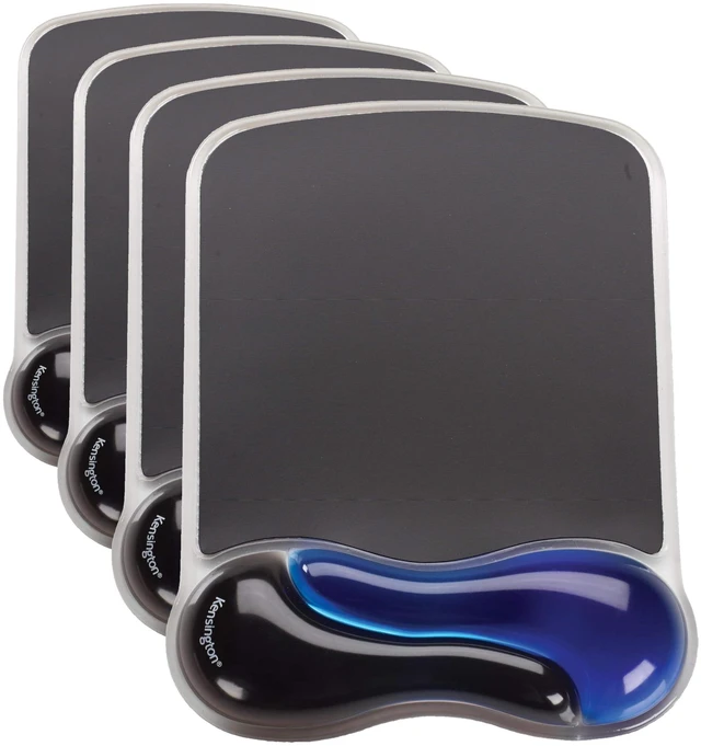 Main image of Duo Gel Mouse Pad with Wrist Rest,Ergonomic Wrist Support for Pain Relief,Comfortable Non-Skid Gel Pad for Computer,Laptop,Office & Home 9.6" x 7.6",Blue K62401AM,(Pack of 4)