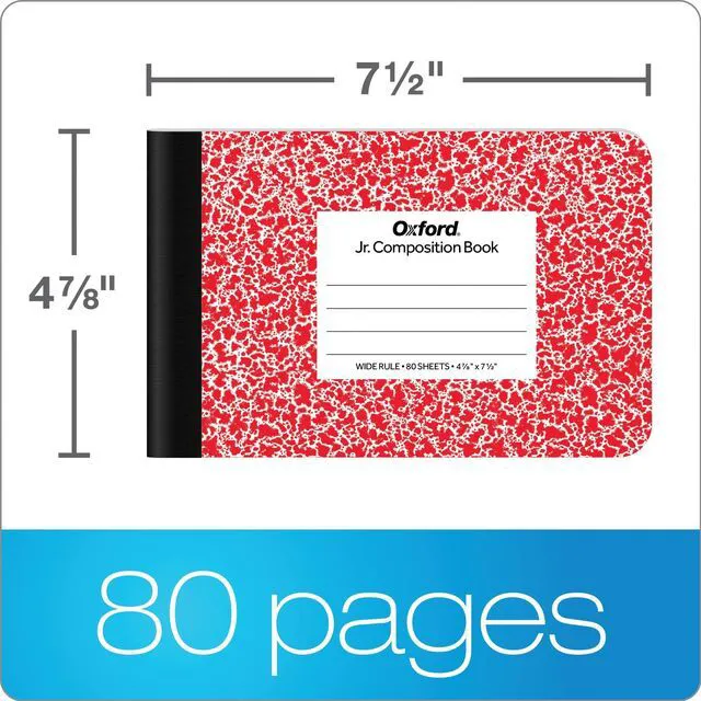 Alt view image 2 of 7 - Composition Mini Notebooks, Cover Colors Vary, Wide Ruled Paper, 4-7/8 x 7-1/2 Inch School Journals, Assorted Color Covers, 80 Sheets per Book (63779), 6 Count (Pack of 4)