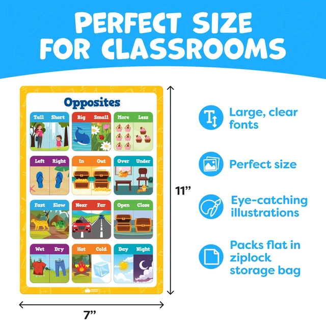 Alt view image 5 of 7 - Educational Learning Posters for Toddlers 1-3 - 20pc Classroom Toddler Learning Posters - 16 x 11 Classroom Decor, Back to School Teacher Supplies - Kindergarten Preschool Classroom Must Haves