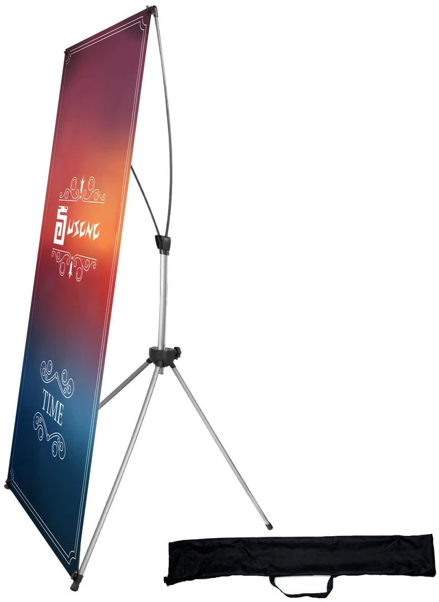 Main image of X Banner Stand Adjustable Fit Banner 23 x 63 to 32 x 78 Inch(STAND ONLY), Portable Travel Bag,Bigger,MoreAdaptableAdvertising,Stores, Tradeshow,Restaurant,Event,Birthday& Party (1 Pack)