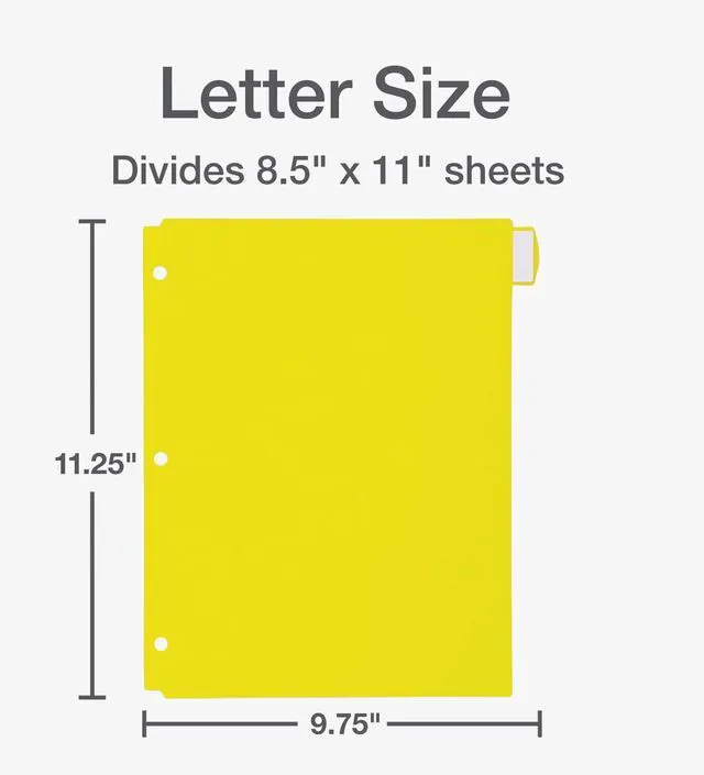 Alt view image 2 of 7 - Plastic Binder Dividers for 3 Ring Binder,Durable Plastic-Binder Divider,8 Tab,Multicolor Tabs,3 Hole Punched,Letter Size,6 Sets (89601),(Pack of 4)