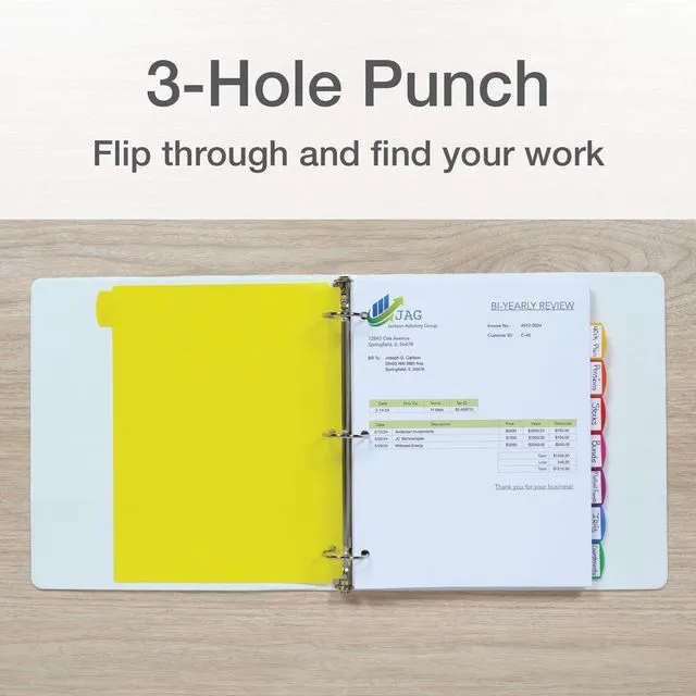 Alt view image 6 of 7 - Plastic Binder Dividers for 3 Ring Binder,Durable Plastic-Binder Divider,8 Tab,Multicolor Tabs,3 Hole Punched,Letter Size,6 Sets (89601),(Pack of 4)