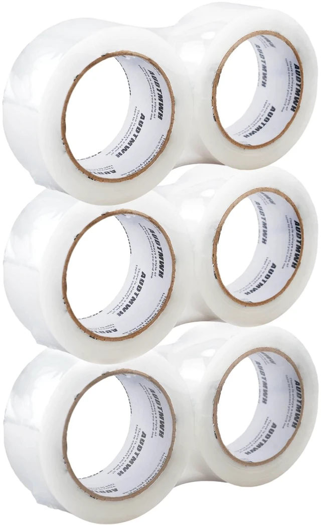 Main image of Clear Packing Tape, 1.88" x 63 yds, 6 Rolls Heavy Duty Packaging Tape Designed for Moving, Packing, Shipping and Mailing