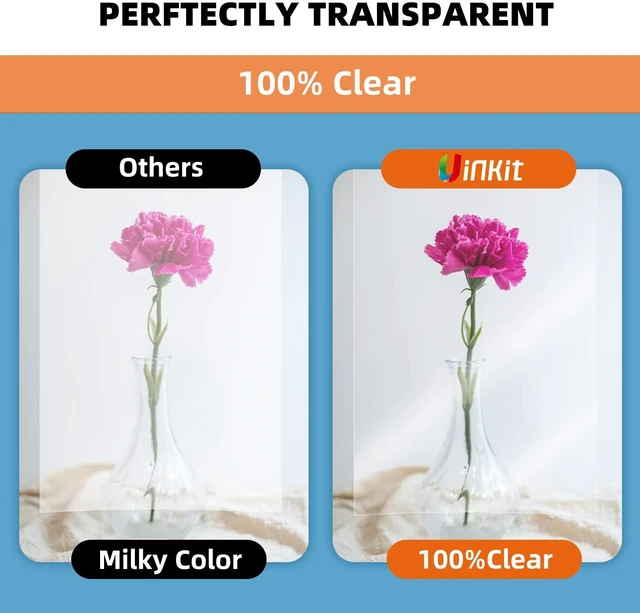 Alt view image 3 of 7 - Inkjet Transparency Film 8.5x11 200Sheets OHP Overhead Projector Film for DIY Crafting 100% Clear Transparency Paper For Inkjet Printer (200, 8.5x11)