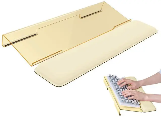 Main image of Computer Keyboard Wrist Rest, Keyboard Riser Stand for Desk(Beige) Ergonomic Acrylic Keyboard Holder, Non-slip Wrist Pad, Pain Relief for Typing, Multiple Colors