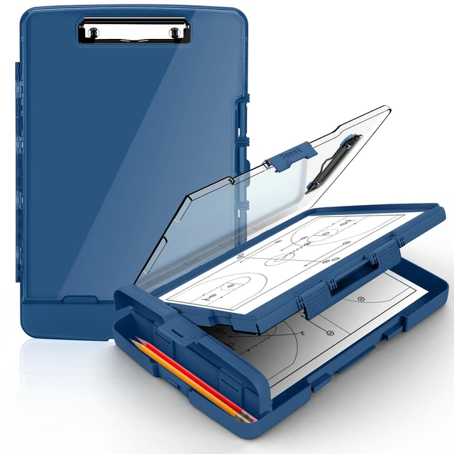 Main image of Original Clipboard with Dual Storage, Heavy Duty Clip Boards 8.5x11 Dual Compartment, Clearview, Dry Erase, High Capacity, Real Hinge, High Capacity, Pen Holder, Coach School & Office Supplies