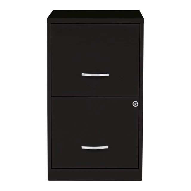 Alt view image 4 of 7 - 2 Drawer Locking Filing Cabinet | Pre-Assembled Steel Construction | Space-Saving Design is Perfect for Home and Small Office | Letter-Size | Assembled in North America