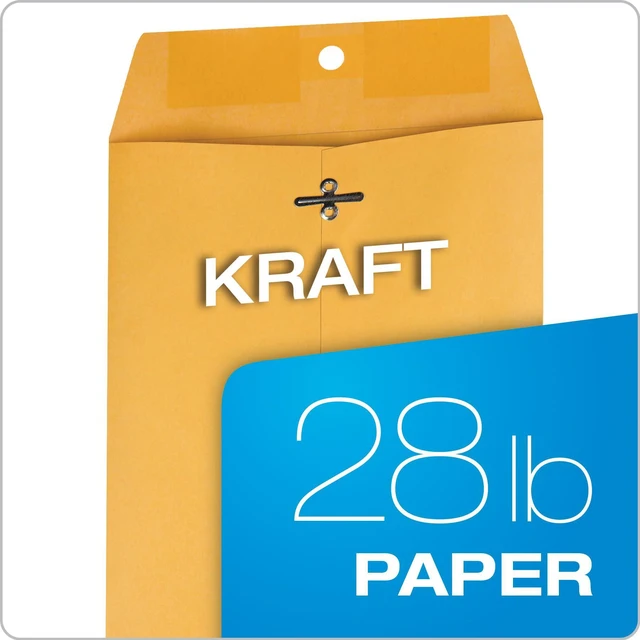 Alt view image 5 of 7 - 7 x 10 Clasp Envelopes, Clasp and Gummed Closures for Storing or Mailing, 28 lb Kraft Paper, 100 per Box (QUA37868)