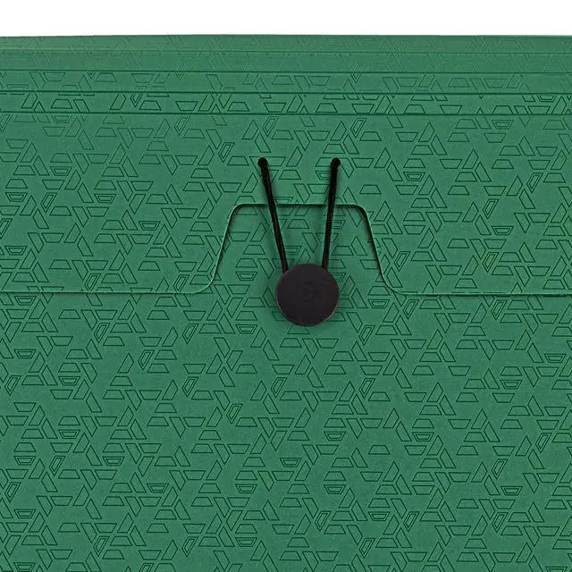 Alt view image 3 of 7 - Expanding File Organizer, 6-Pocket Accordian File Organizer, Bungee Closure, Holds 11" x 8-1/2", Forest Green (350100D-ECM) (Pack of 2)