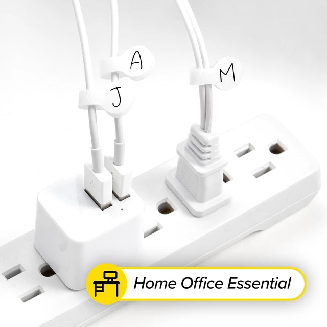Alt view image 6 of 6 - Cable Labels - Mini (60 Pack) White Cord Labels, Wire Labels, Cable Tags and Wire Tags for Cable Management and Organizer for Electronics, Computers