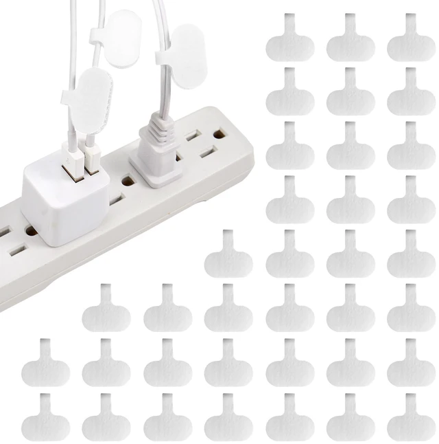 Main image of Cable Labels by, Regular, White (36 Pack) - Write On Cord Labels, Wire Labels, Cable Tags and Wire Tags for Cable Management and Electronics, Computers. Great Stocking Stuffer