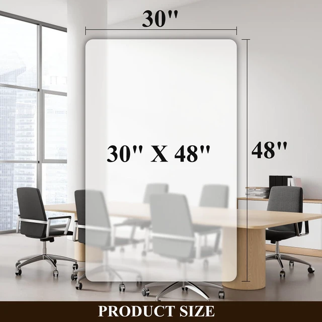 Alt view image 7 of 7 - Office Chair Mat for Hard Wood Floors - 30"x48" Heavy Duty Anti-Slip Hardwood Floor Protector Rug - Easy Clean