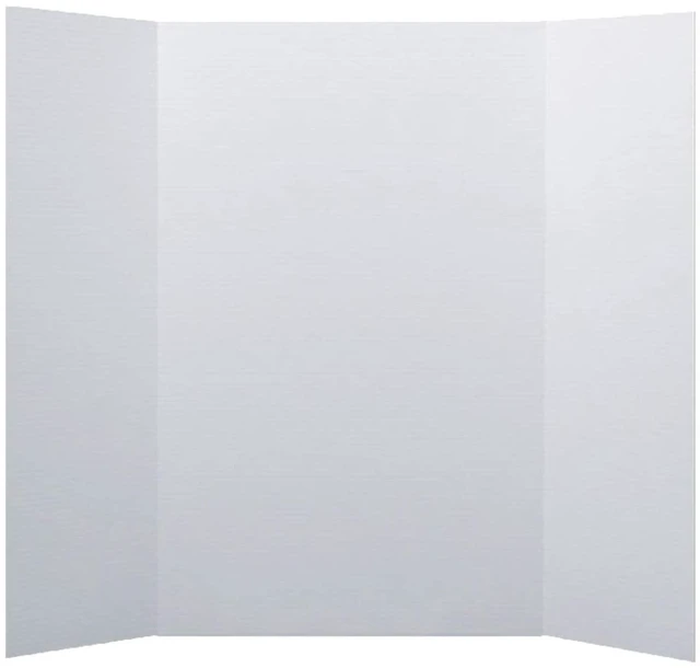 Alt view image 5 of 7 - 36 x 48 Project Boards for Presentations, Science Fair, School Projects, Event Displays and Trifold Picture Board, Proudly Made in USA - Clay White - 10 Pack