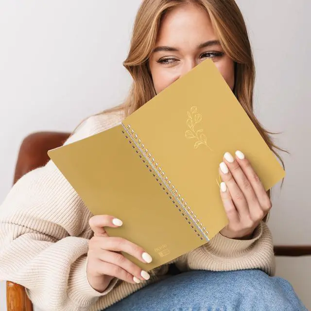 Alt view image 7 of 7 - Aesthetic Spiral Notebook Set of 3 - Cute 8x6 College Ruled Journals College Ruled Journals with Pockets - Perfect for Women to Stay Organized at Work or School